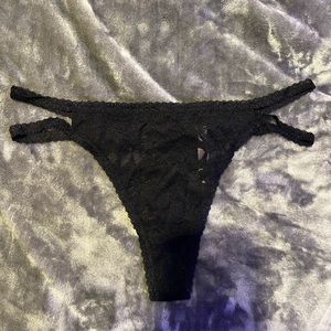 Victoria’s Secret Black Lace Thong